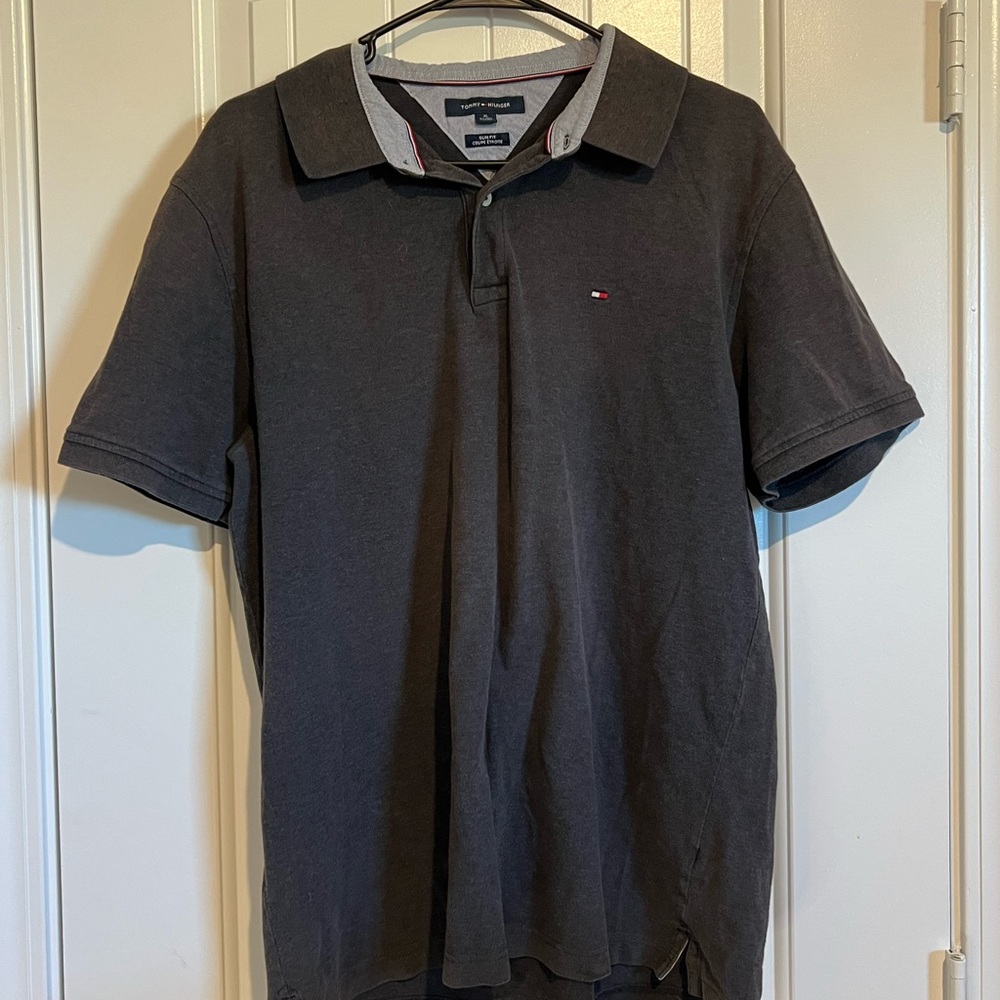 Tommy Hilfiger Men's Dark Gray Polo Shirt